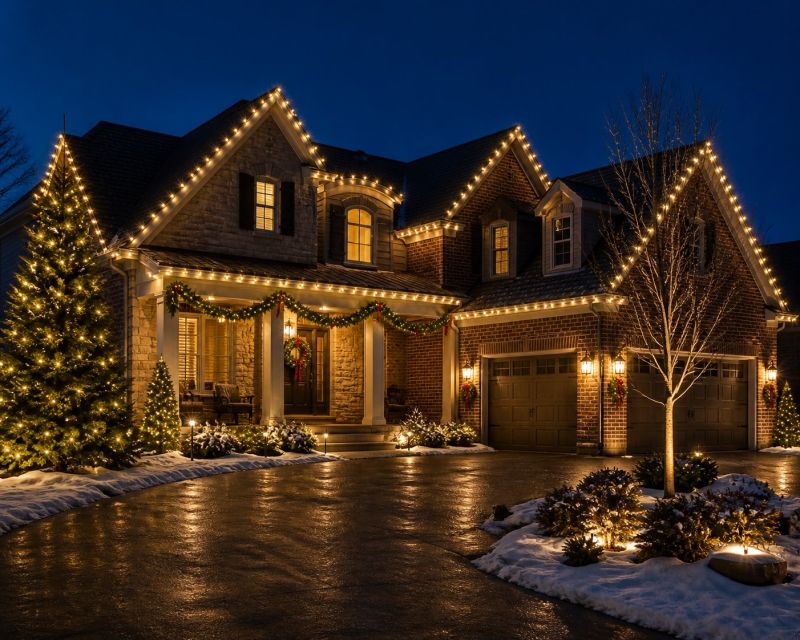 Holiday Lights Hanging in Kansas City, MO