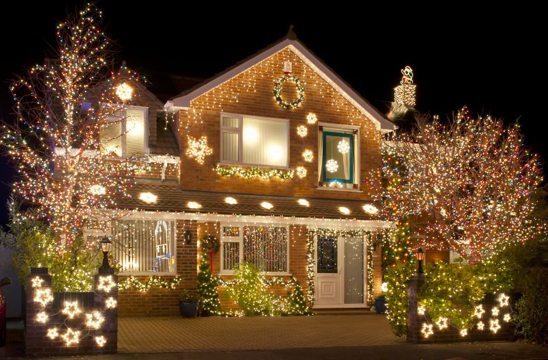 Holiday Lights Hanging in Olathe, KS