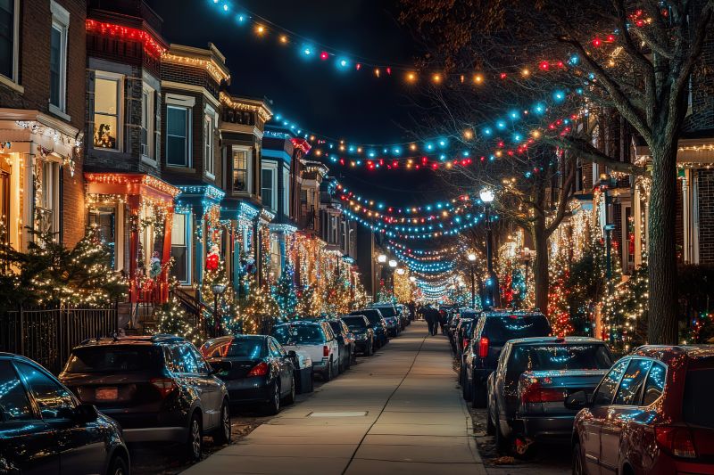 Christmas Lights Hanging in Kansas City, MO