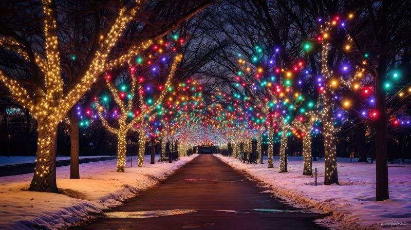 Christmas Lights Hanging in Roswell, GA
